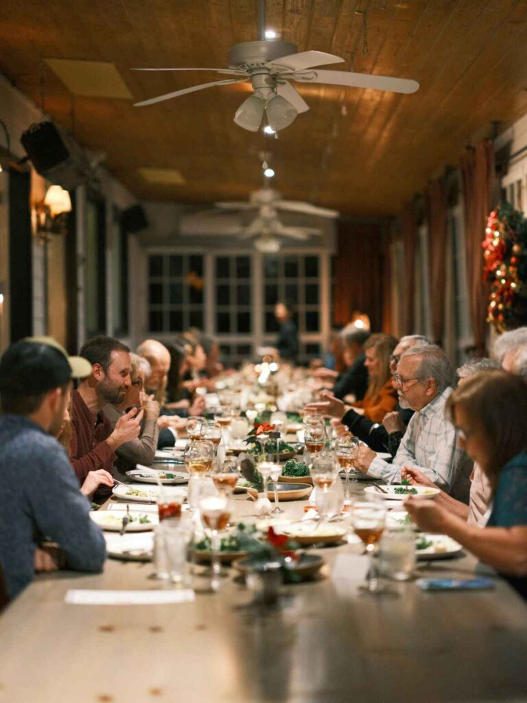 people enjoying private chef dinner